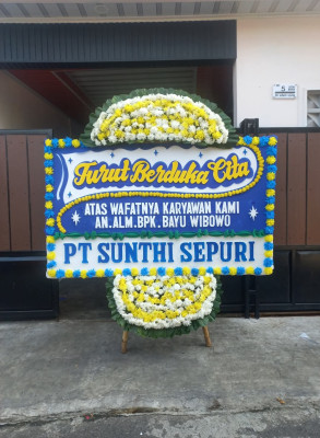 Papan Bunga Duka di Caringin Wetan